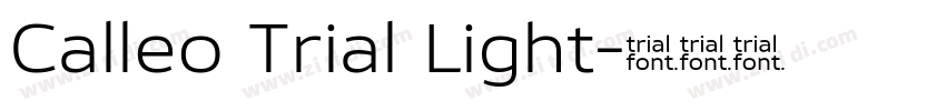 Calleo Trial Light字体转换 Calleo Trial Light字体转换
